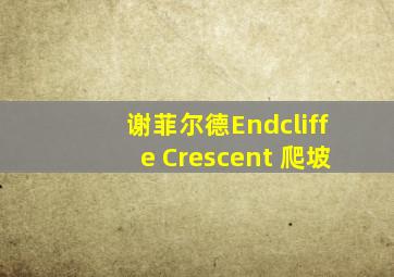 谢菲尔德Endcliffe Crescent 爬坡